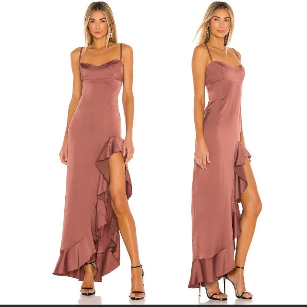 NOOKIE Sasha Satin Dress - Mocha (OUT OF STOCK on both REVOLE & Nookie)
